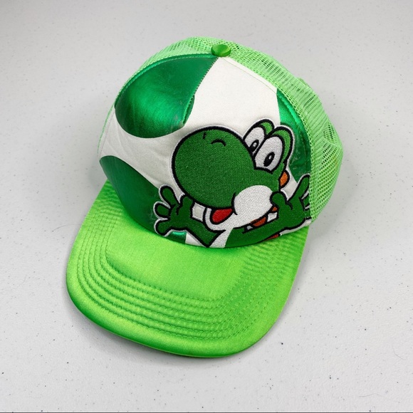 Yoshi Super Mario Trucker Hat Snap 